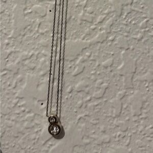 Brighton Silver Necklace with Clear Gemstone